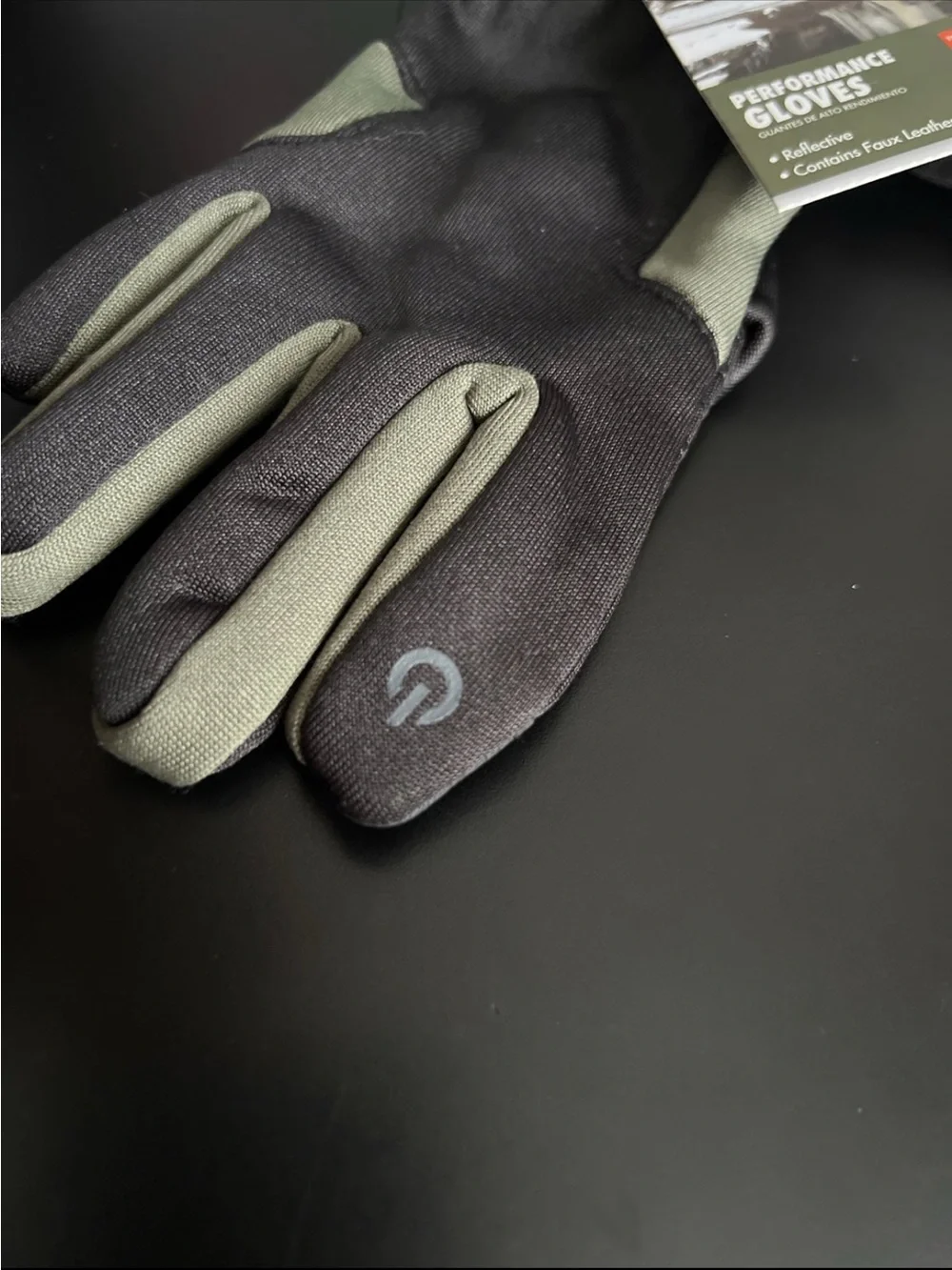 Kids Performance Touchscreen Gloves - Black & Olive